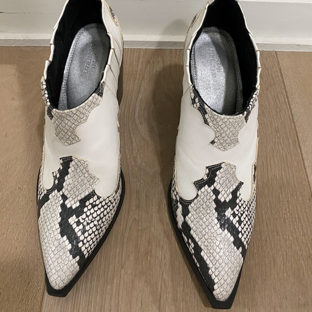 White snakeskin boots